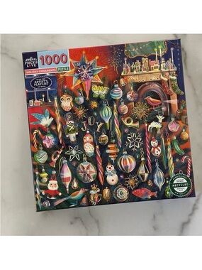 Eeboo Holiday Ornaments 1000 Piece Christmas Jigsaw Puzzle